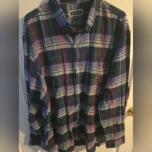 NWT Club Room Men's Plaid Button-Down Shirt XXL